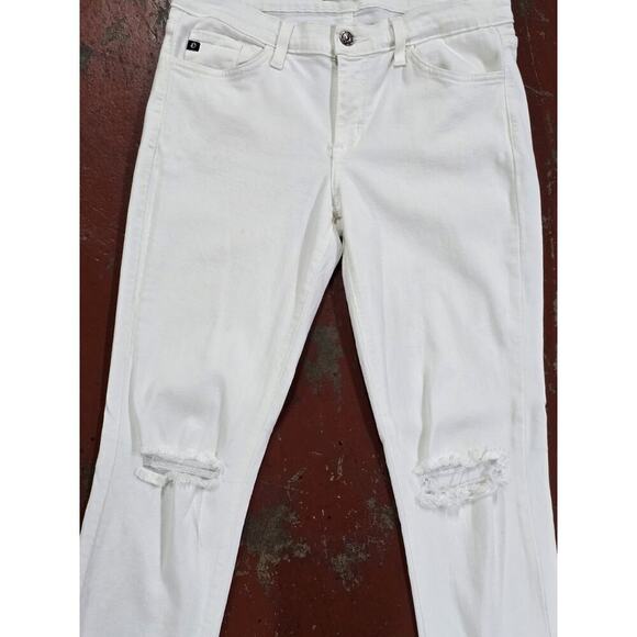 Kancan White Distressed Skinny Jeans 9 11/29 Stretch Comfort Mid Rise Boho Tall - Picture 3 of 6